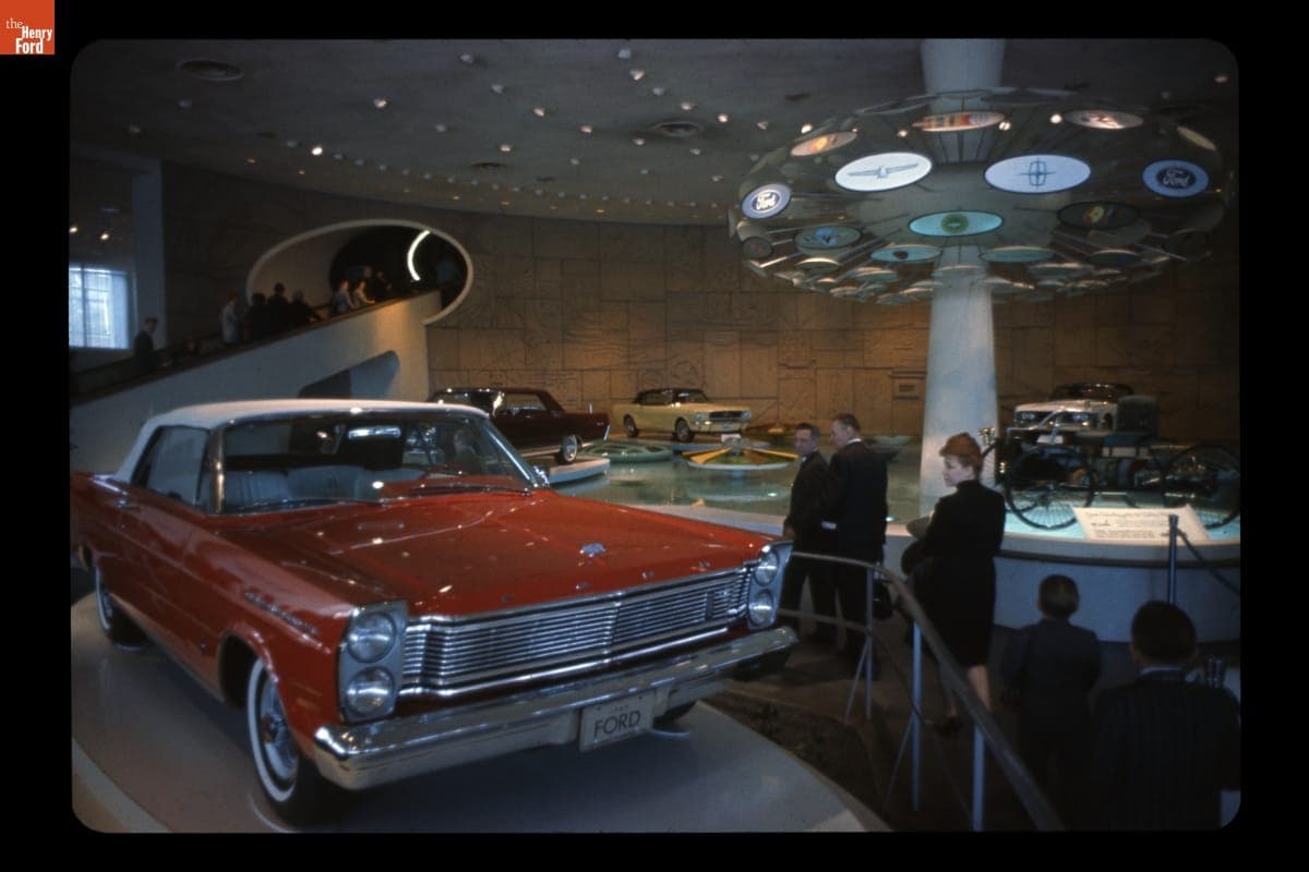 1965 Ford Galaxie inside the Ford Wonder Rotunda at the New York World's Fair, 1964-1965