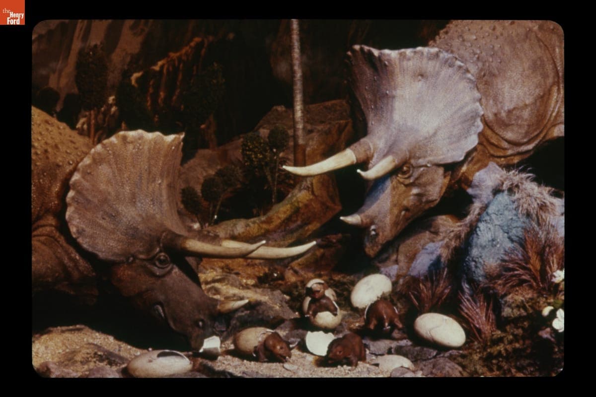 Primeval Earth Diorama in the Magic Skyway Ride, Ford Pavilion, New York World's Fair, 1964-1965