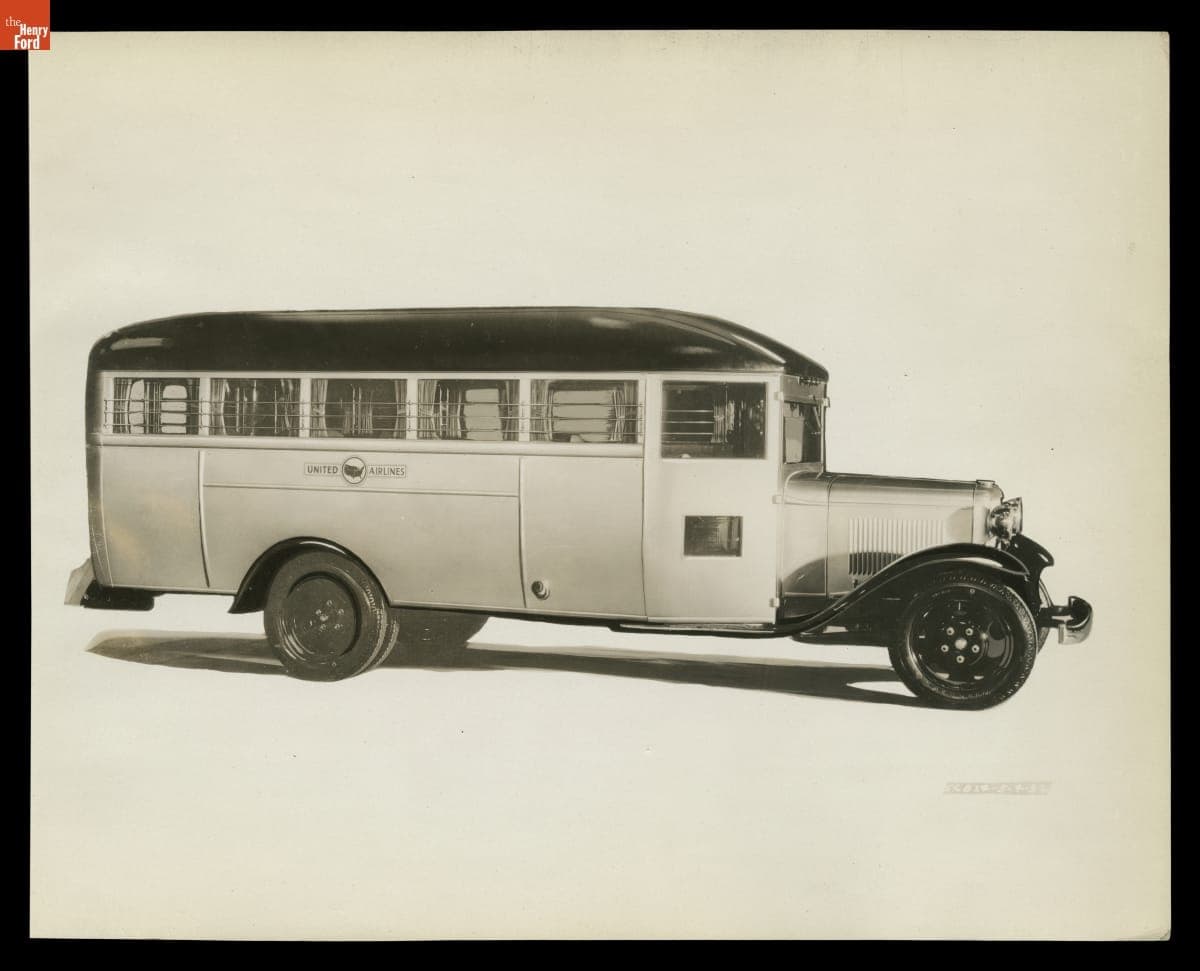 Ford Bus Used by United Airlines, May 1932