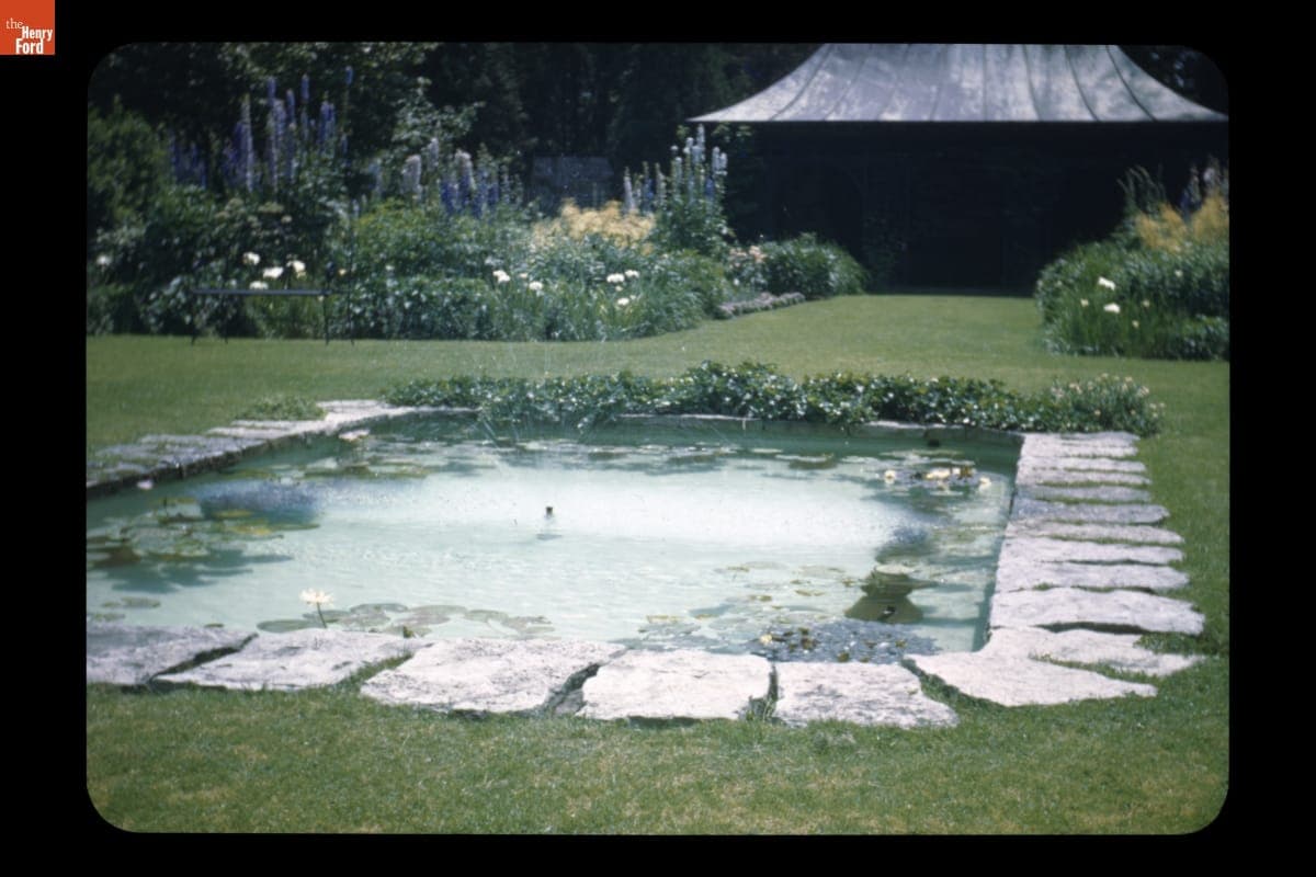 English Garden at Fair Lane, Dearborn, Michigan, circa 1950