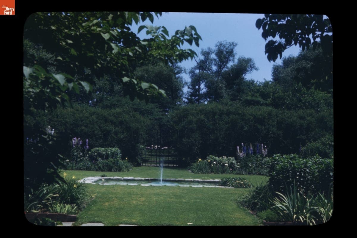 English Garden at Fair Lane, Dearborn, Michigan, circa 1950