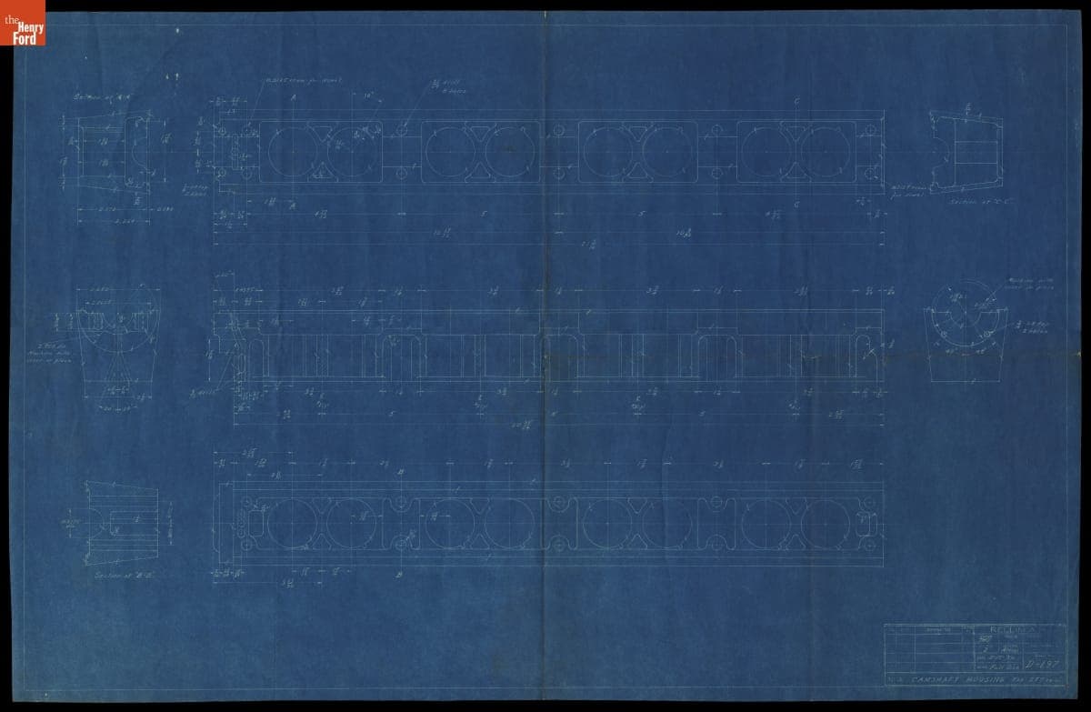 Drawing "Camshaft Housing for 255 cu. in.," August 15, 1932