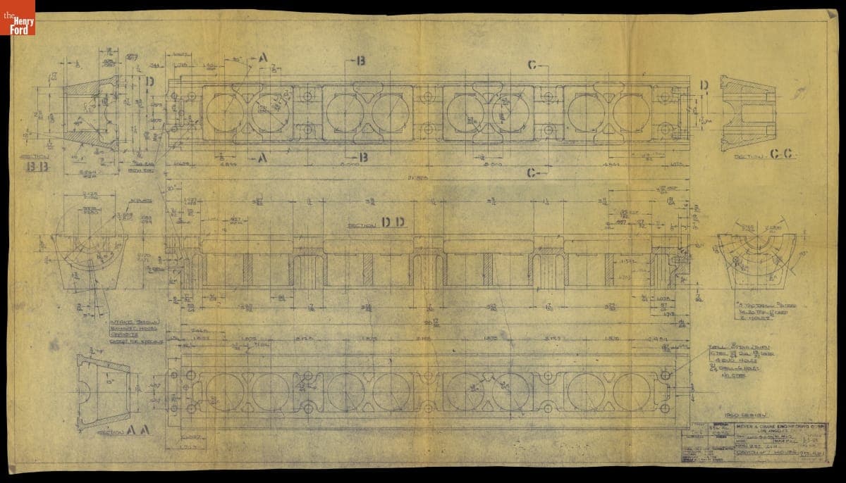 Drawing "Camshaft Hous'g," Meyer & Drake Engineering Corp., Los Angeles, California, January 5, 1960