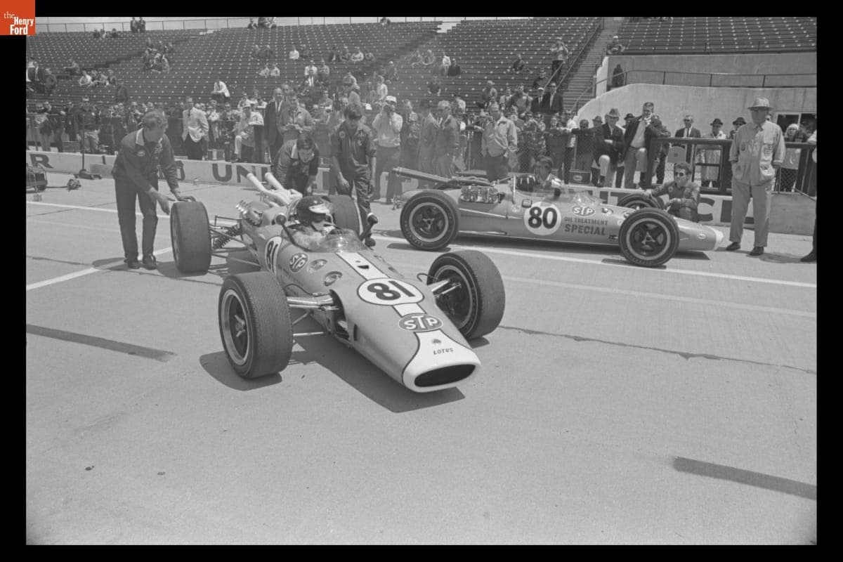 Lotus-Ford Race Cars at Indianapolis Motor Speedway, May 1967