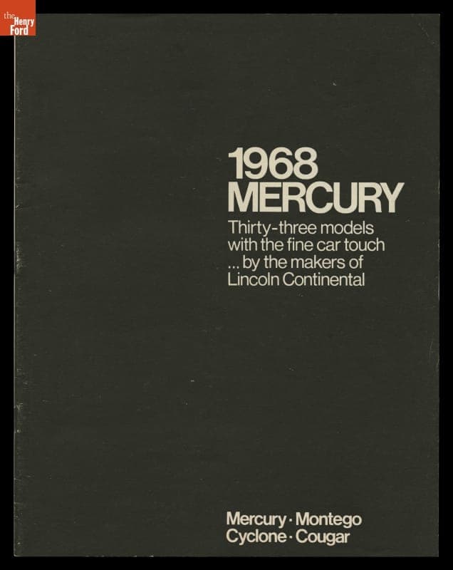 1968 Mercury Catalog, "Thirty-Three Models with the Fine Car Touch"