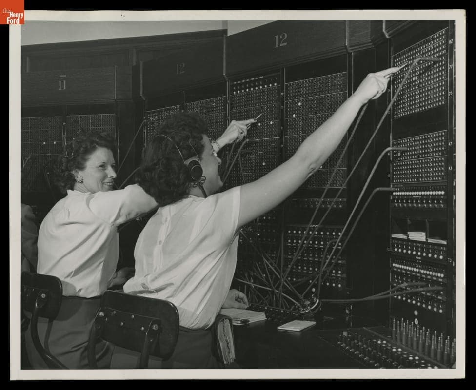 Telephone Switchboard in Administration Building at the Ford Rouge Plant, October 1947