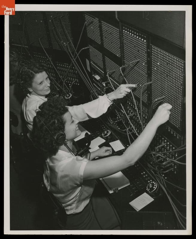 Telephone Switchboard in Administration Building at Ford Motor Company Rouge Plant, October 1947