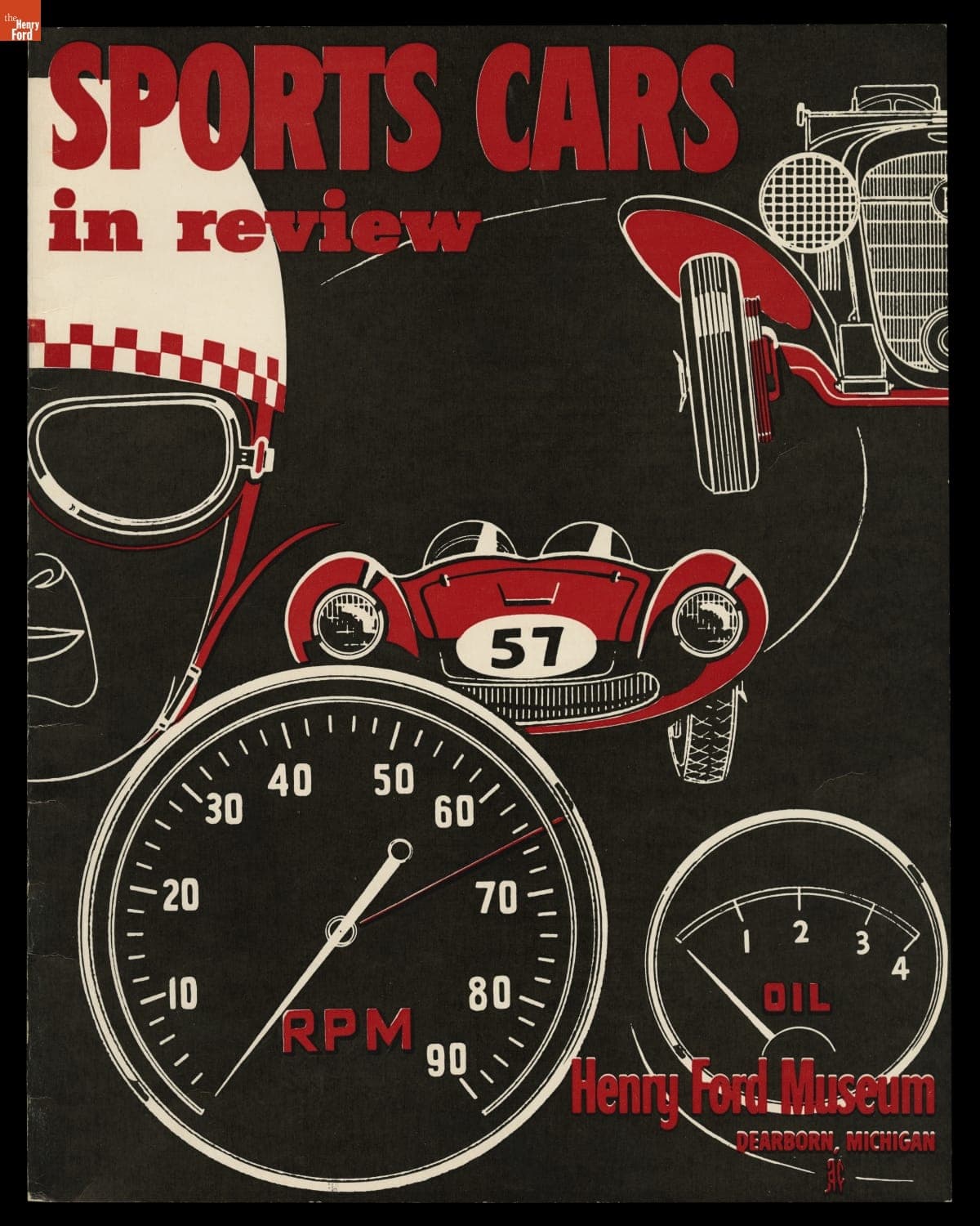 Program for "Sports Cars in Review" Exhibition at Henry Ford Museum, 1957