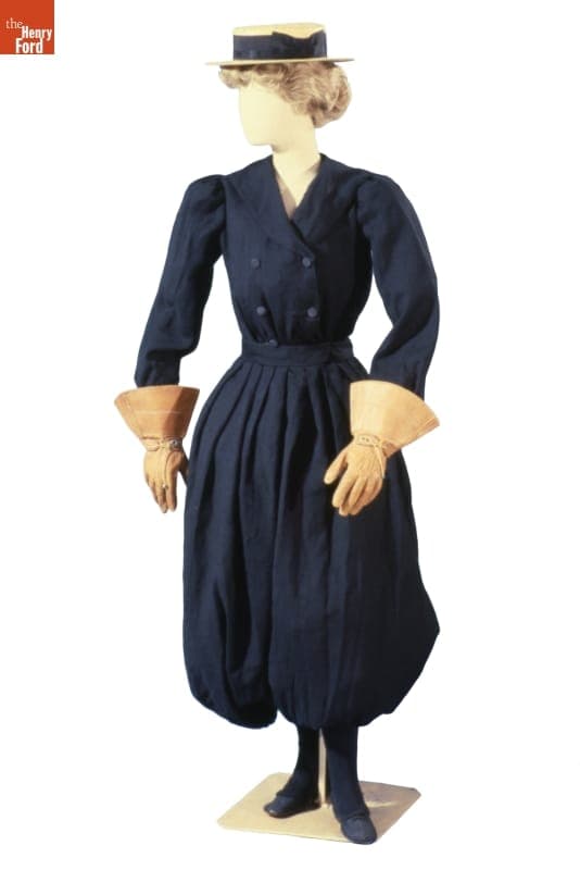 Women's Cycling Suit, circa 1900