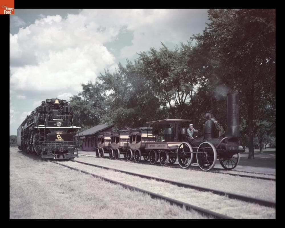 "Allegheny" and "DeWitt Clinton" Locomotives in Greenfield Village, 1956