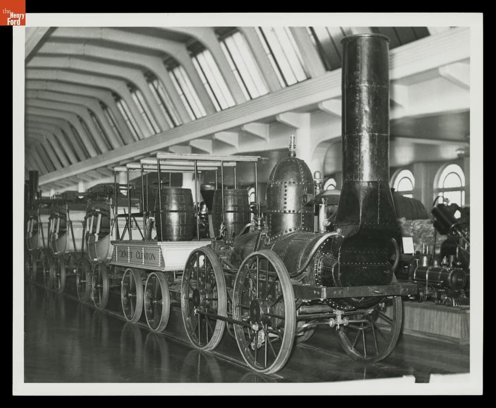 Replica of 1831 "DeWitt Clinton" Steam Locomotive in Henry Ford Museum, 1945