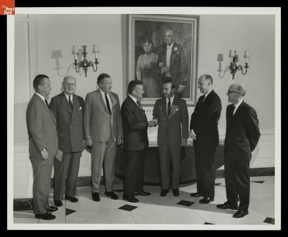 Edison Institute Board of Trustees Congratulating Gustav Munchow on 35 Years of Service, 1967