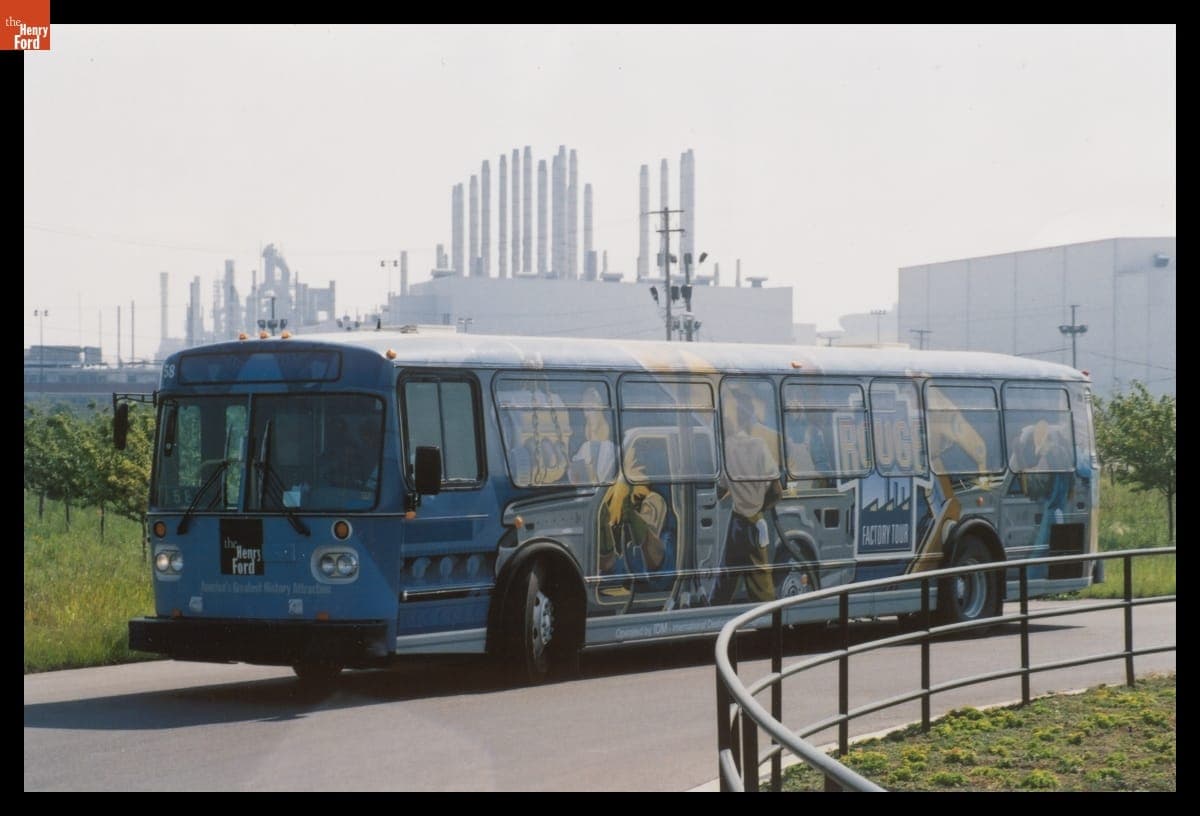 Bus Arriving at Ford Rouge Factory Tour, 2004
