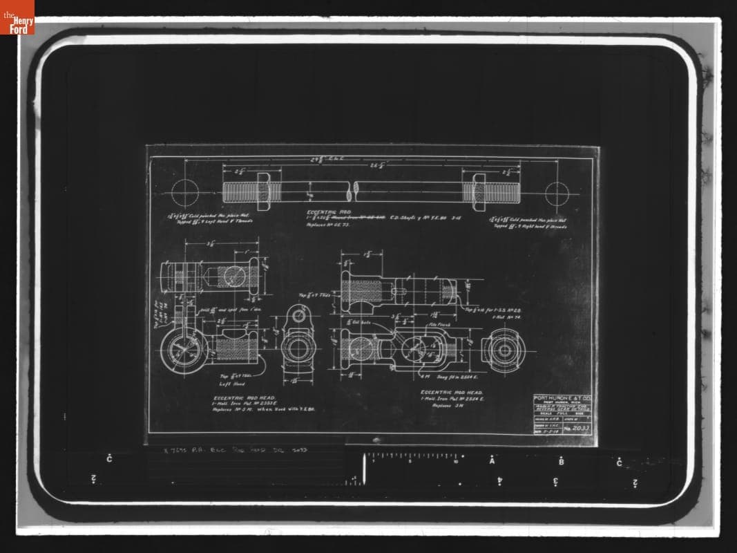 Port Huron Engine & Thresher Company Drawing, "14 to 20 H.P. Traction Eng. Reverse Gear Details," May 5, 1914