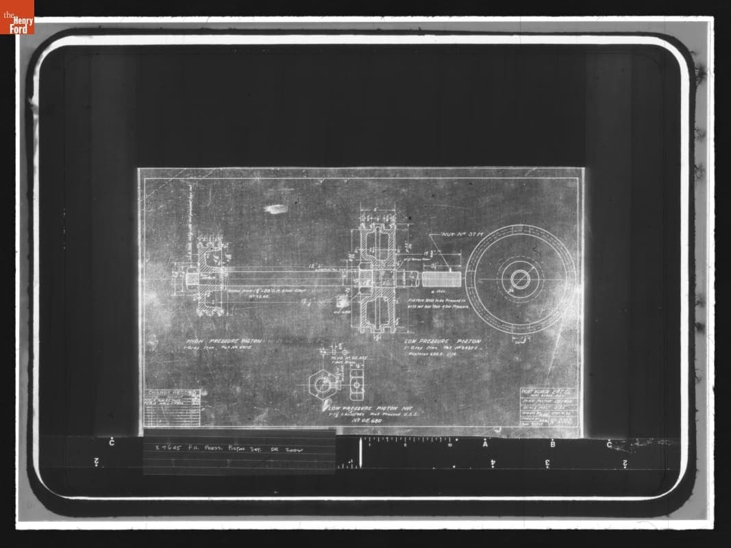 Port Huron Engine & Thresher Company Drawing, "19-H.P. Piston Details," September 19, 1913