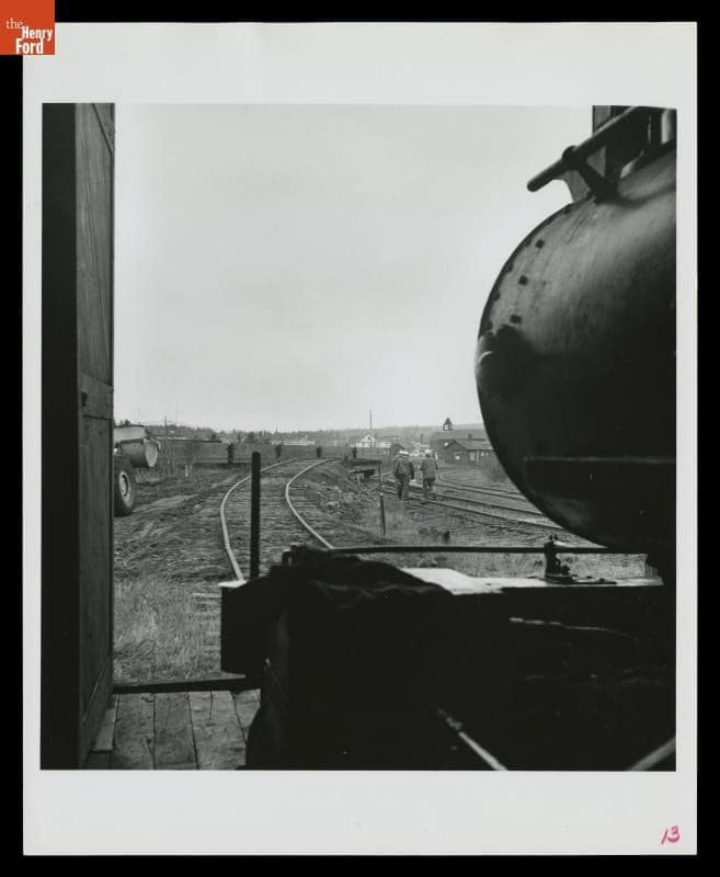 Torch Lake Steam Locomotive at Ahmeek Mine near Calumet, Michigan, November 1969
