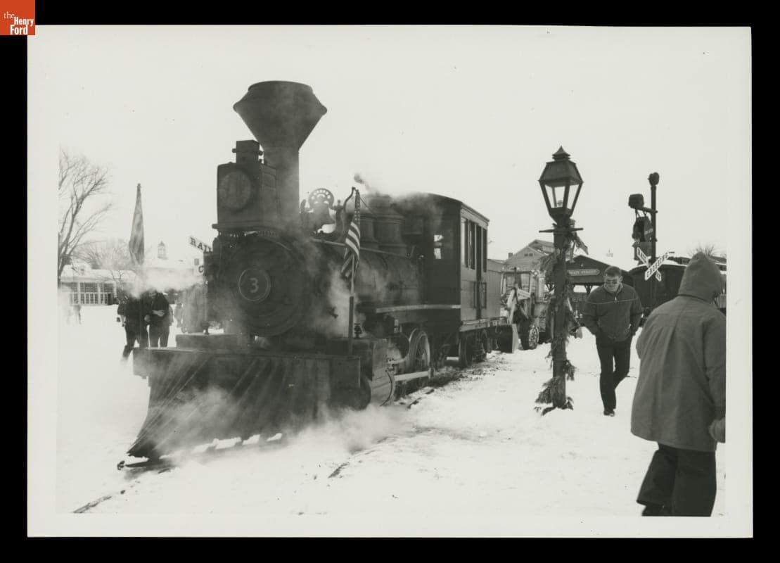 Torch Lake Steam Locomotive Derailed in Greenfield Village, December 1981