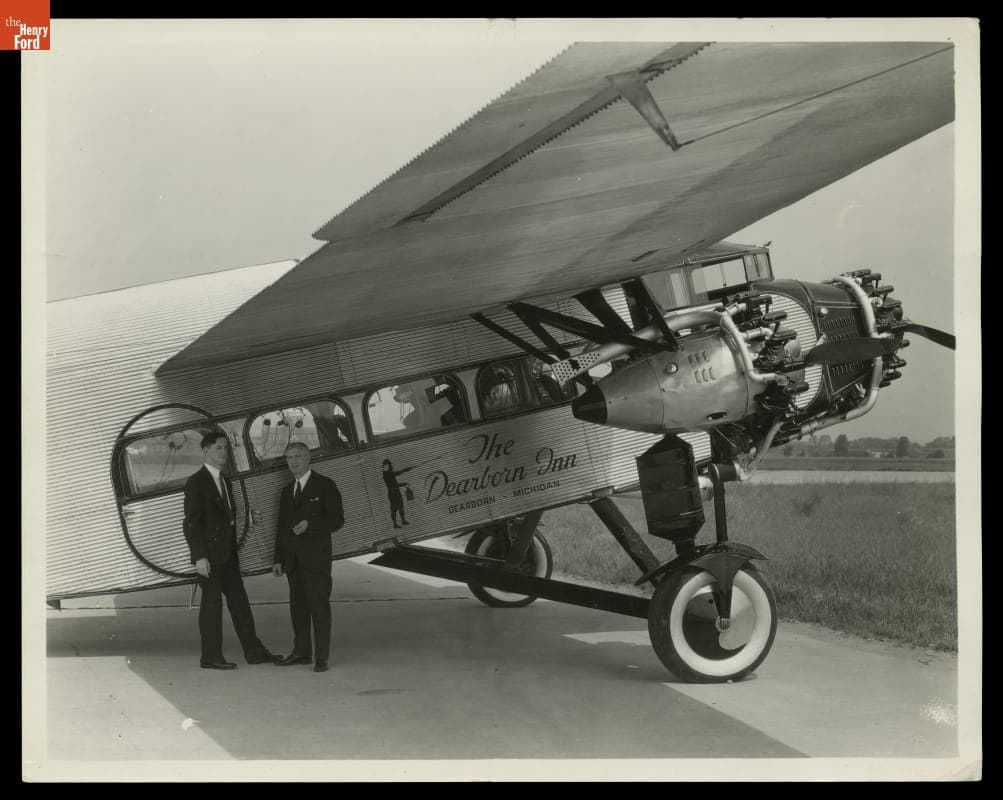 Eben G. Tileston and Charles E. Graham with the "Dearborn Inn" Ford Tri-Motor 4-AT-48 Airplane, July 1931