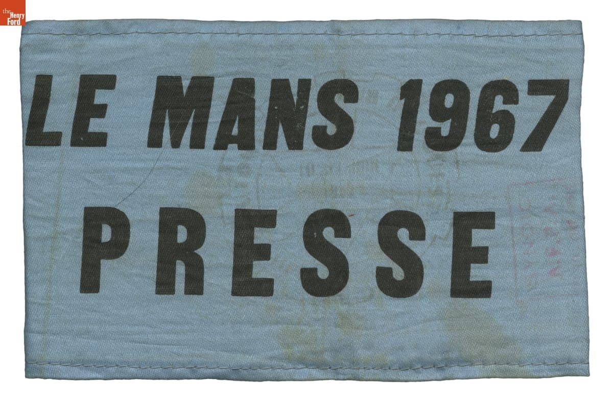 Armband for Press at the 24 Heures du Mans (24 Hours of Le Mans) Race, June 1967