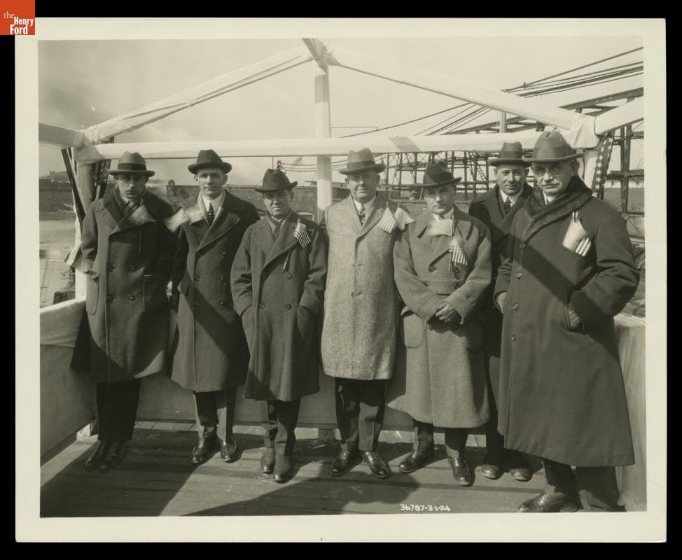 Ford Motor Company Executives at Launching of Freighter MS Henry Ford II, March 1, 1924