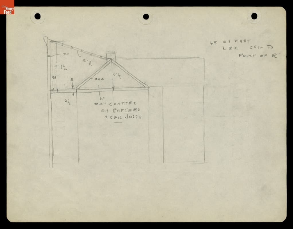 Drawing, Wright Cycle Shop, Dayton, Ohio, 1936