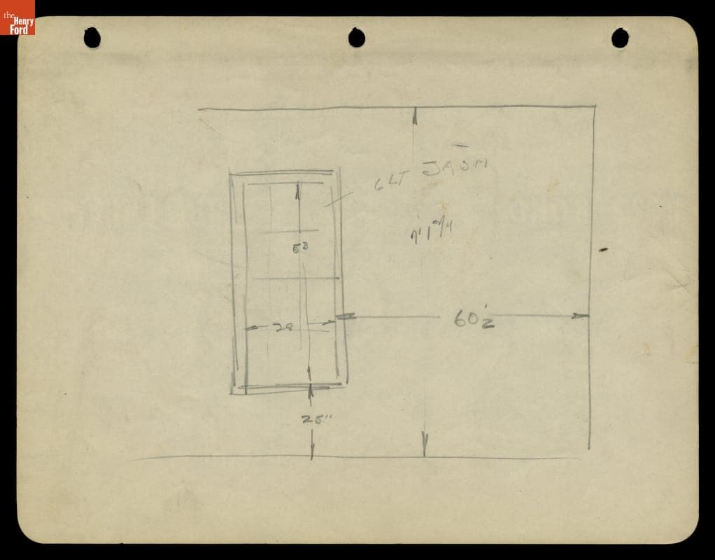 Drawing, Wright Cycle Shop, Dayton, Ohio, 1936