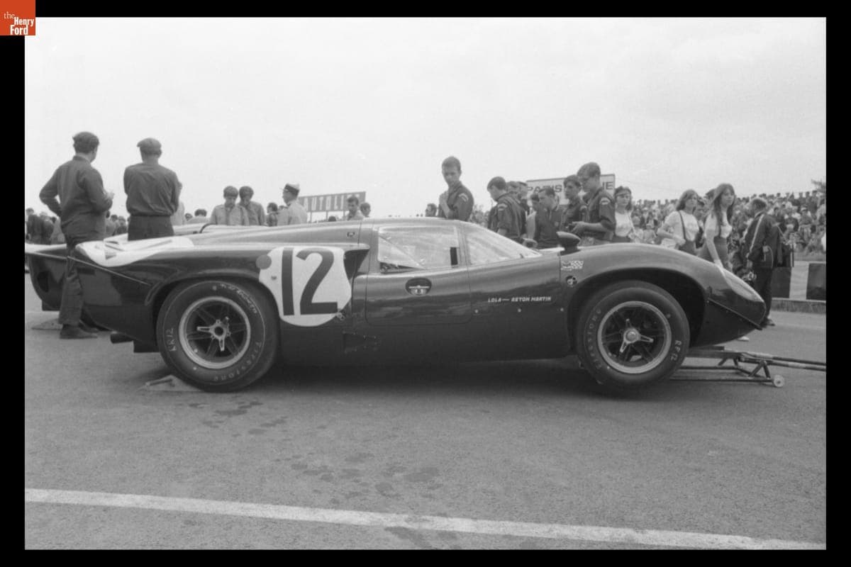 Lola T70 Mark 3 GT Driven by Chris Irwin and Peter de Klerk Before the 24 Heures du Mans (24 Hours of Le Mans) Race, June 1967