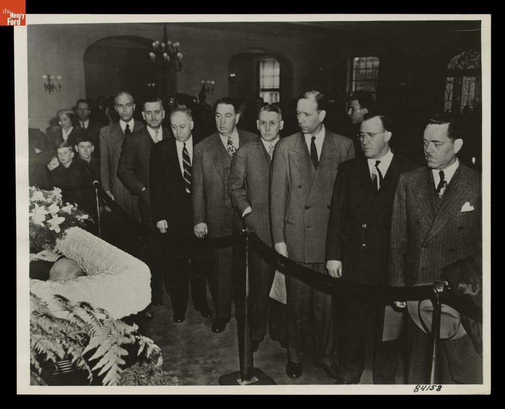 Mourners Paying Last Respects to Henry Ford, Lovett Hall, Dearborn, Michigan, April 9, 1947