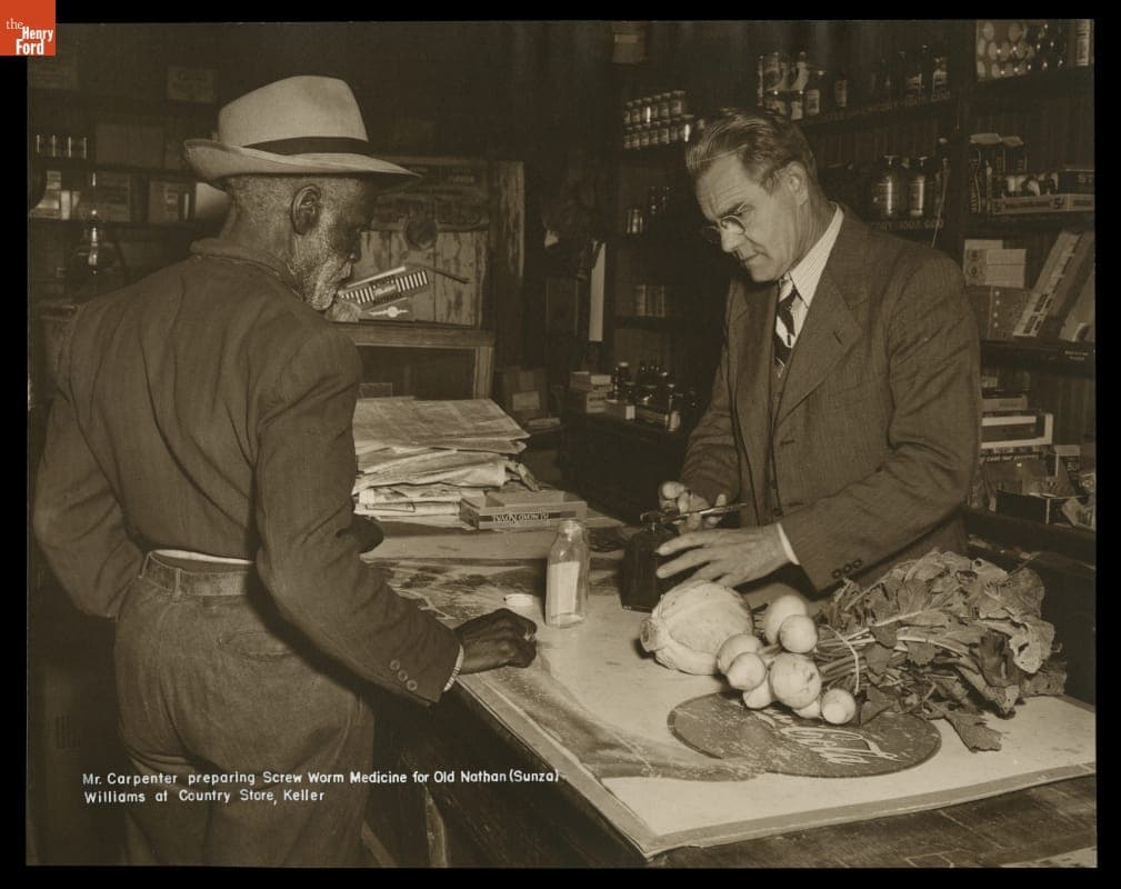 Interior of J.D. Carpenter's Country Store near Richmond Hill, Georgia, circa 1947