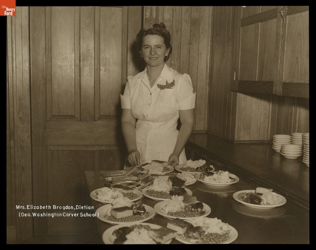 Elizabeth Brogdon, Dietitian at George Washington Carver School, Richmond Hill, Georgia, circa 1947
