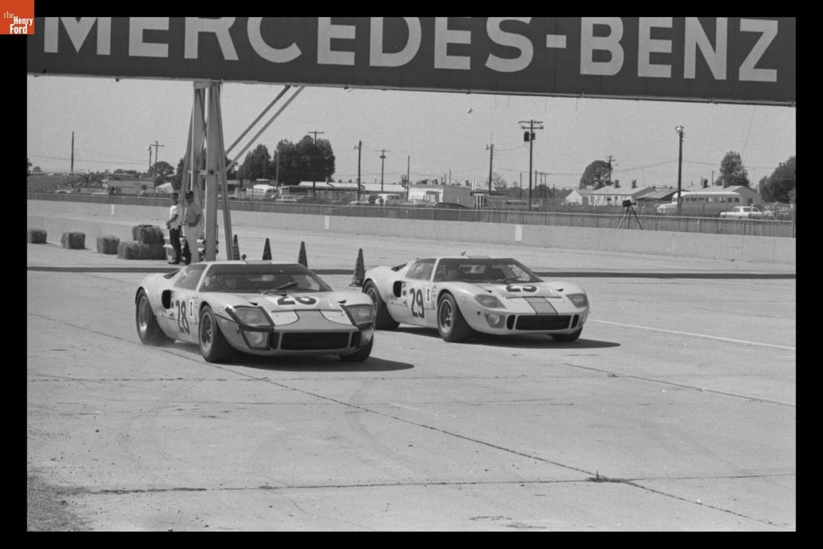 Ford GT40 Race Cars at Sebring 12 Hours Race, March 1968