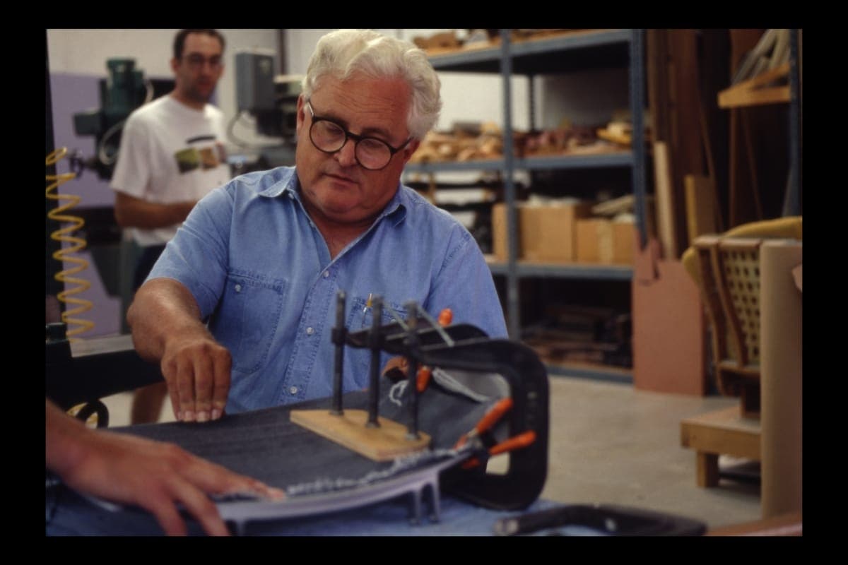Bill Stumpf Working on Herman Miller Aeron Chair Prototype, circa 1993