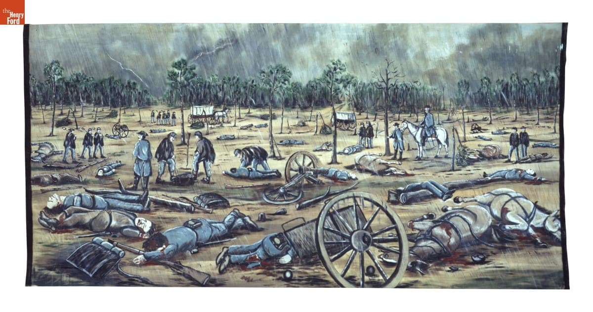 "Battle Scenes of the Rebellion" Aftermath of Battle, Civil War Panorama