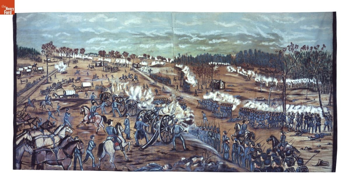 "Battle Scenes of the Rebellion" Battle of Stones River, Civil War Panorama