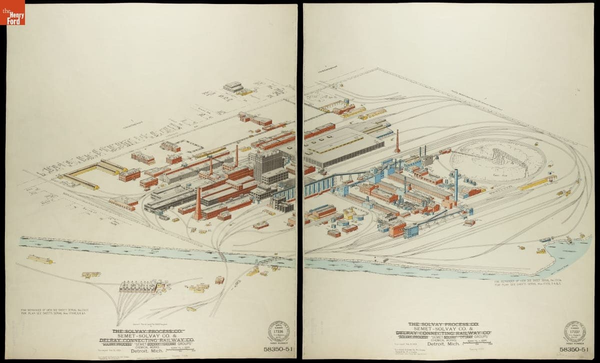 Fire Insurance Map of the Semet-Solvay Co. & Semet Groups Chemical Works, Detroit, Michigan, February 21, 1925