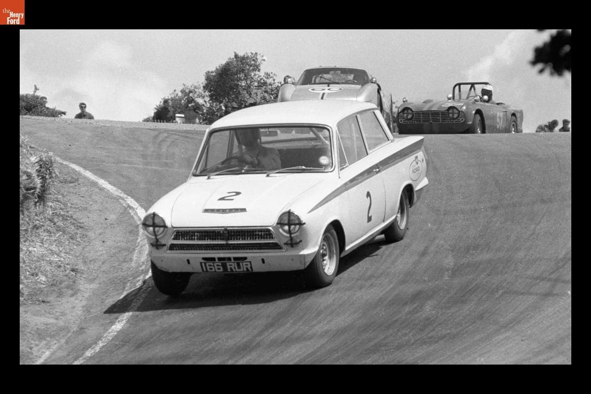 Ford Cortina Lotus Race Car at Laguna Seca Raceway, May 1964