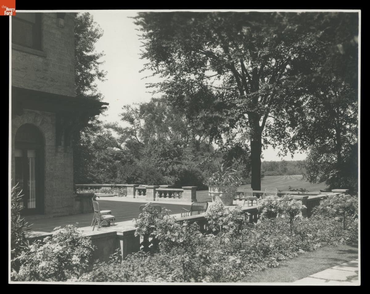 North Terrace at Fair Lane, Home of Henry Ford, circa 1928