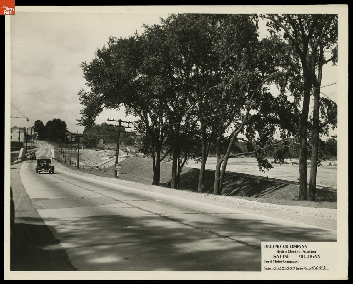Construction at Ford Motor Company Hydroelectric Station, Saline, Michigan, August 1935