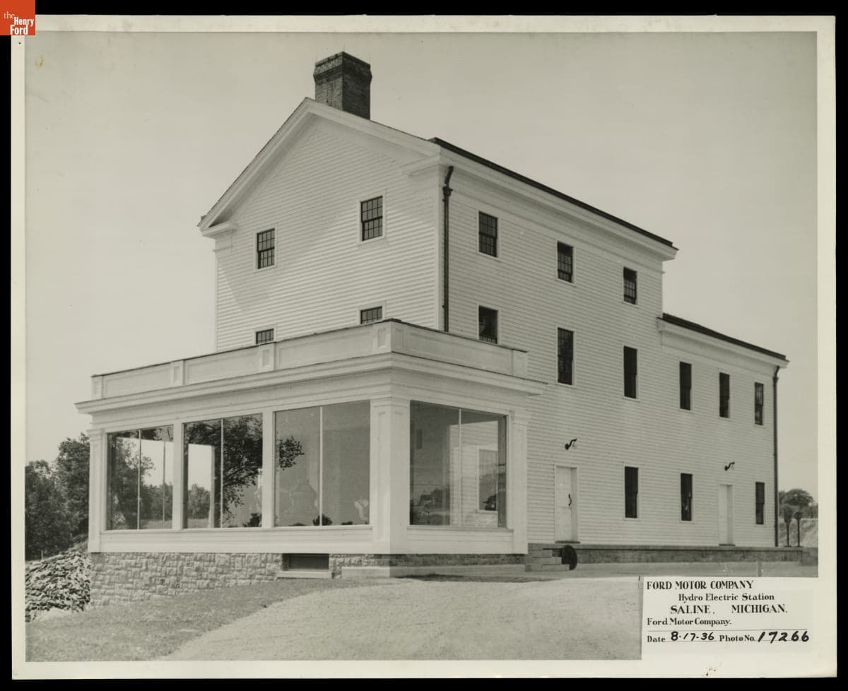 Construction at Ford Motor Company Hydroelectric Station, Saline, Michigan, August 1936