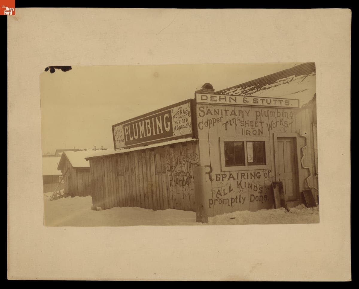 Dehn & Stutts Sanitary Plumbers, Iron Mountain, Michigan, 1900-1909