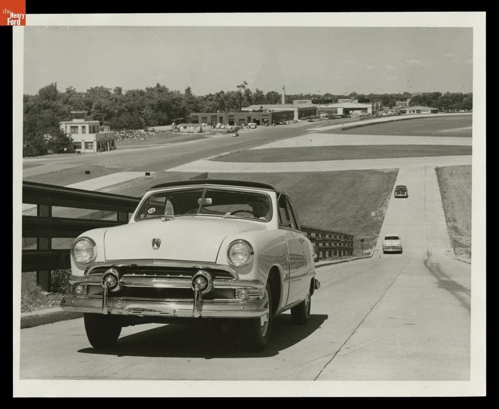 1952 Ford Automobiles on Ford Test Track, Dearborn, Michigan, 1951