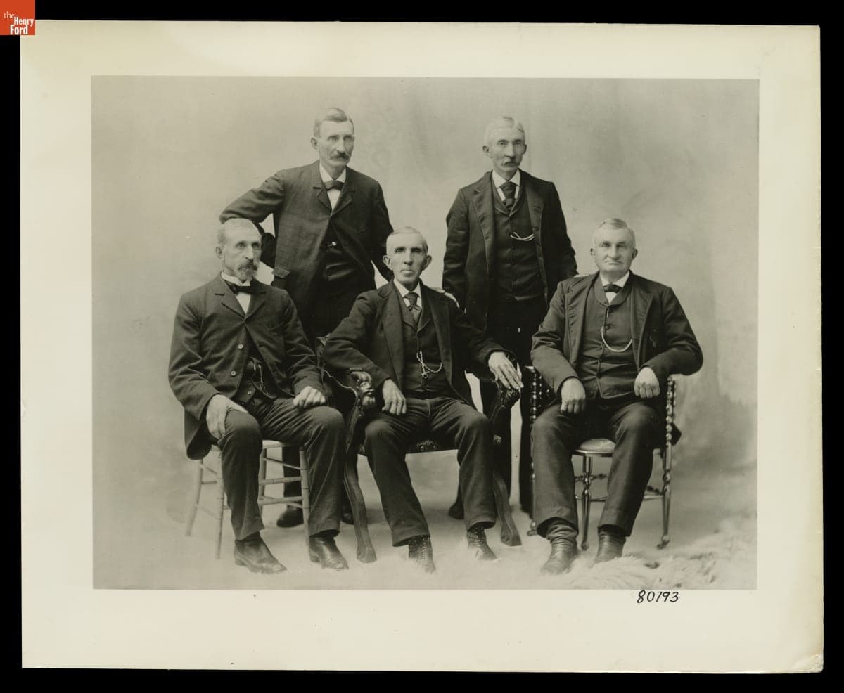 Sons of Samuel and Nancy Ford: George, Samuel, William S., James, and Henry (Cousins of Industrialist Henry Ford), circa 1880