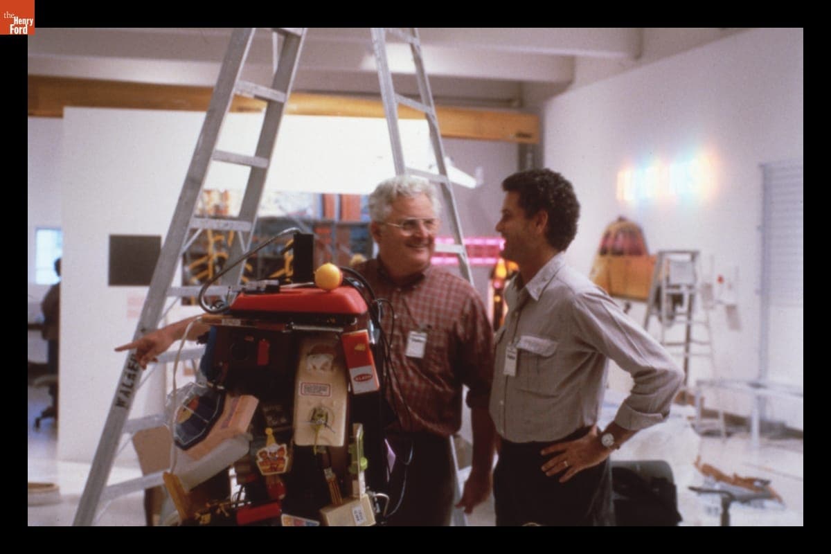 Bill Stumpf and Don Chadwick Working on "A Serious Chair" Exhibit at the Walker Art Center, Minneapolis, Minnesota, 1984