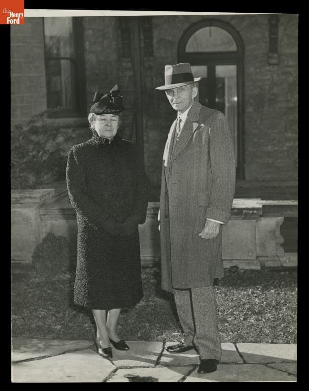 Clara Ford and Henry Ford at Berry Schools, Mount Berry, Georgia, 1943