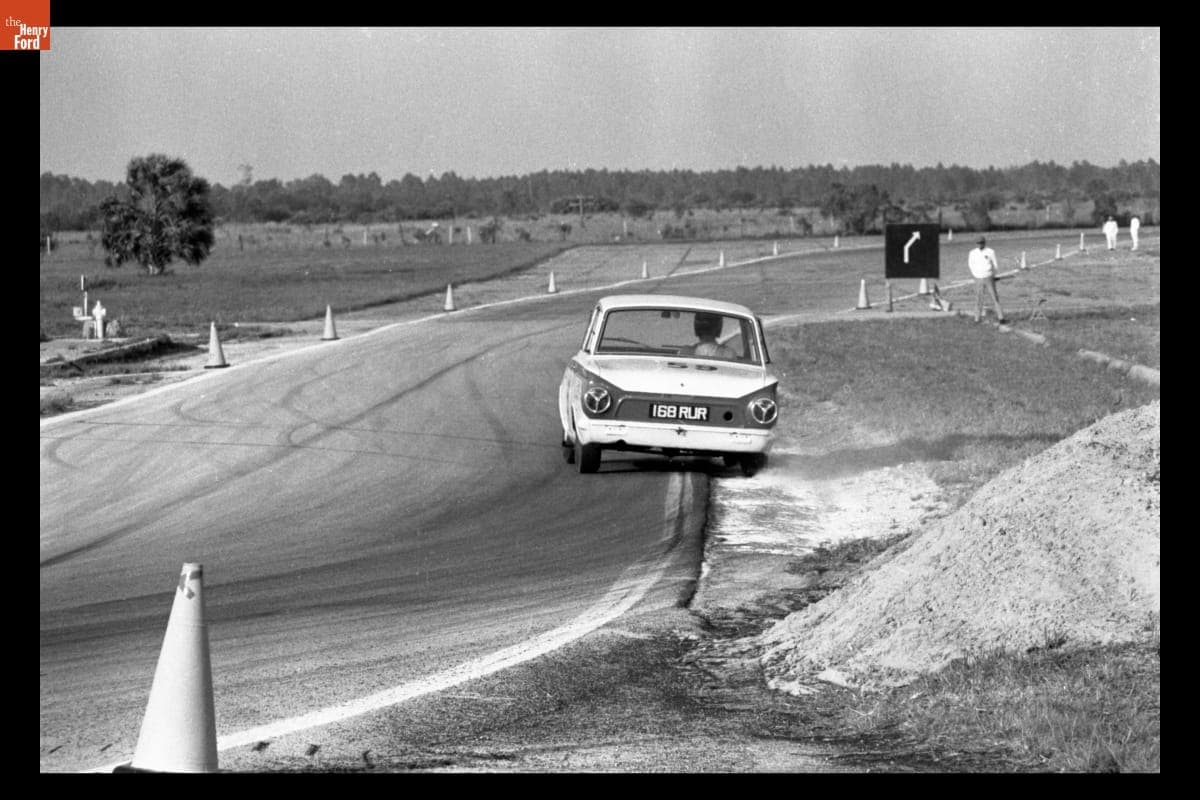 Ford Cortina Lotus at 12 Hours of Sebring Race, March 1964