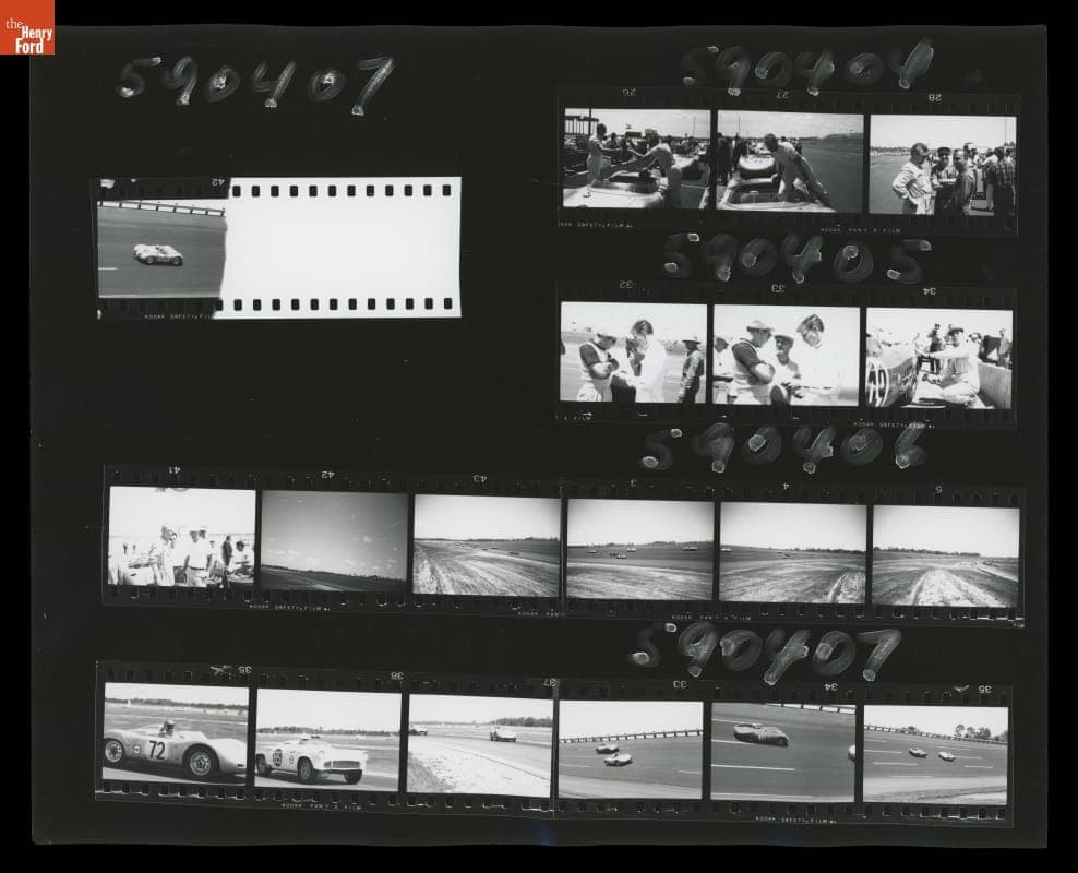 Contact Sheet, USAC Races at Daytona International Speedway, April 1959