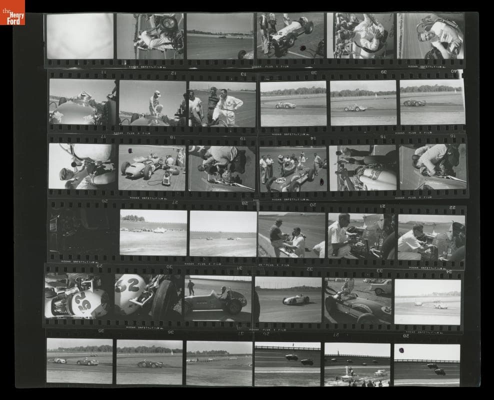 Contact Sheet, USAC Races at Daytona International Speedway, April 1959