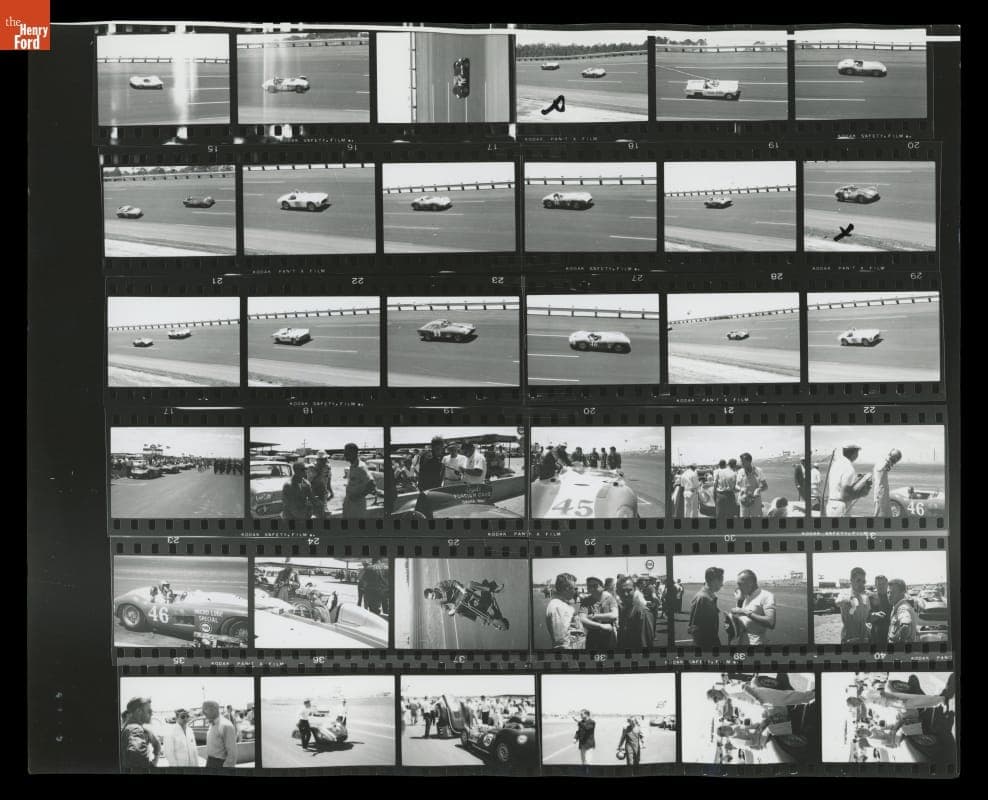 Contact Sheet, USAC Races at Daytona International Speedway, April 1959