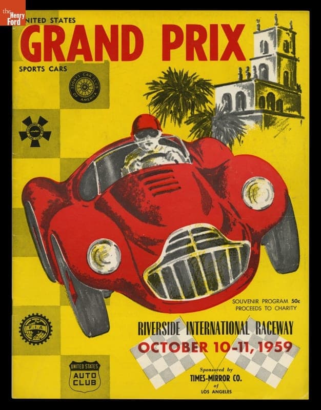 Program, United States Grand Prix Sports Cars Race, Riverside, California, October 1959
