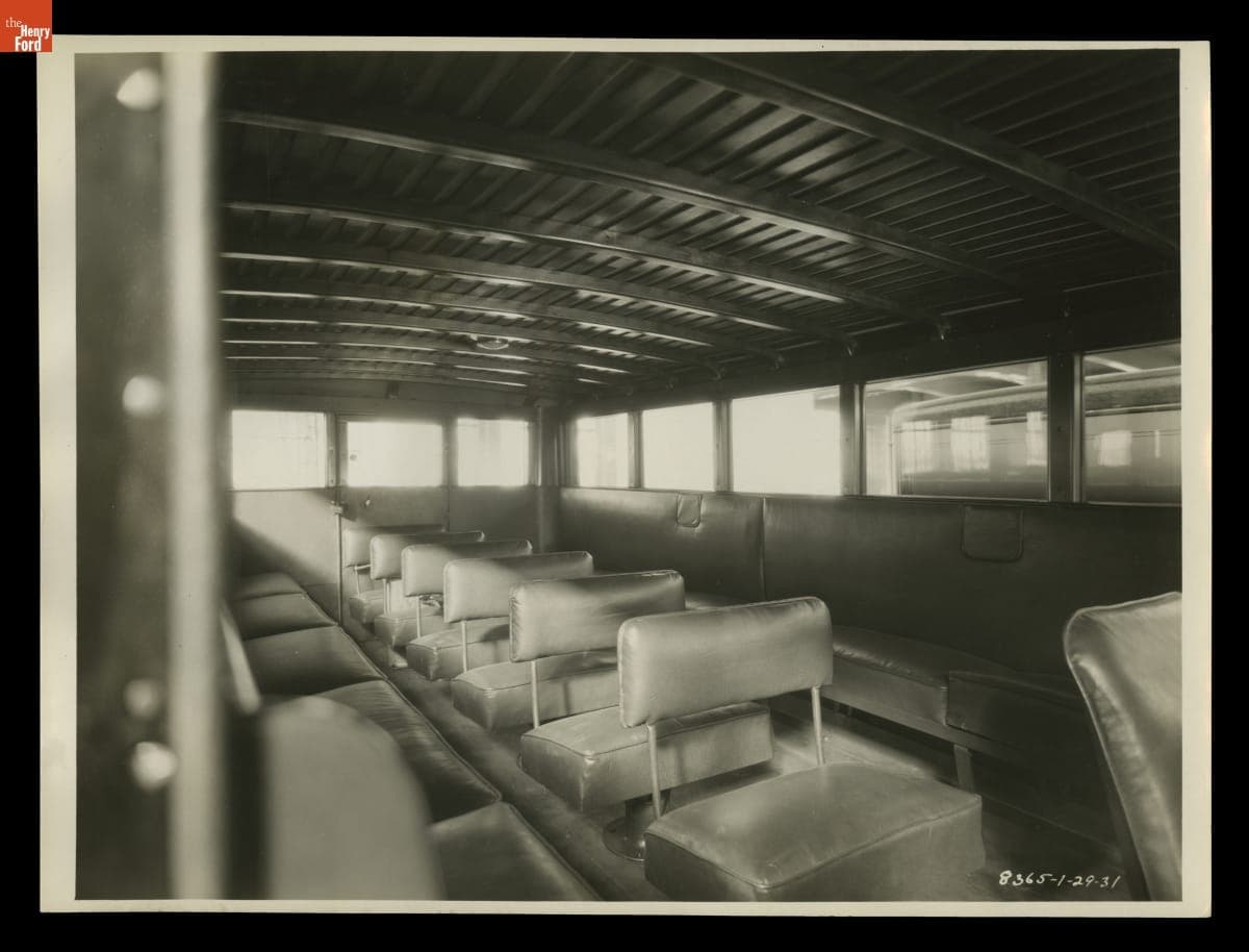 Interior of Ford Model AA School Bus, January 1931